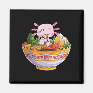 Íman Axolotl Comendo Ramen Noodles Kawaii Anime Gift Gi