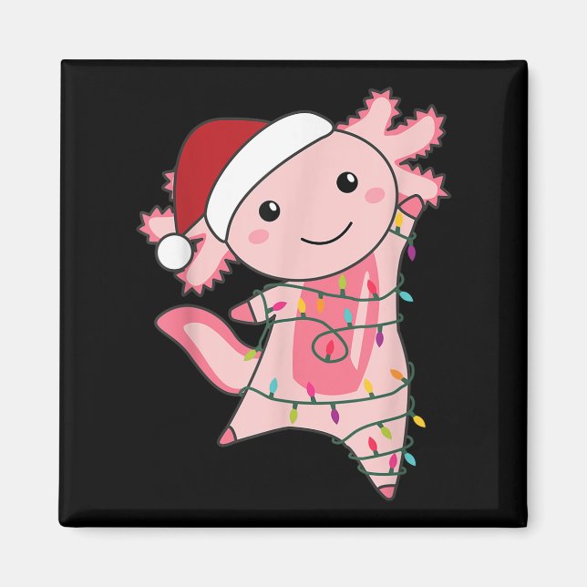 Íman Axolotl Fada de Natal Leve Axolotl (Frente)