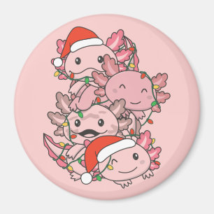 Íman Axolotl Natal Árvore Animais de Natal Axolots