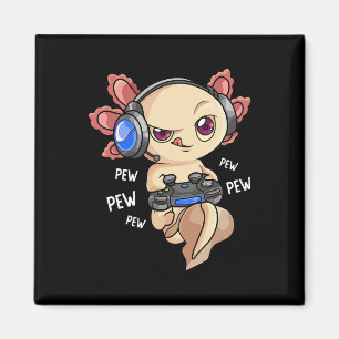Íman Axolotl Shirt Kids Boys Gamers - Jogo Kawaii