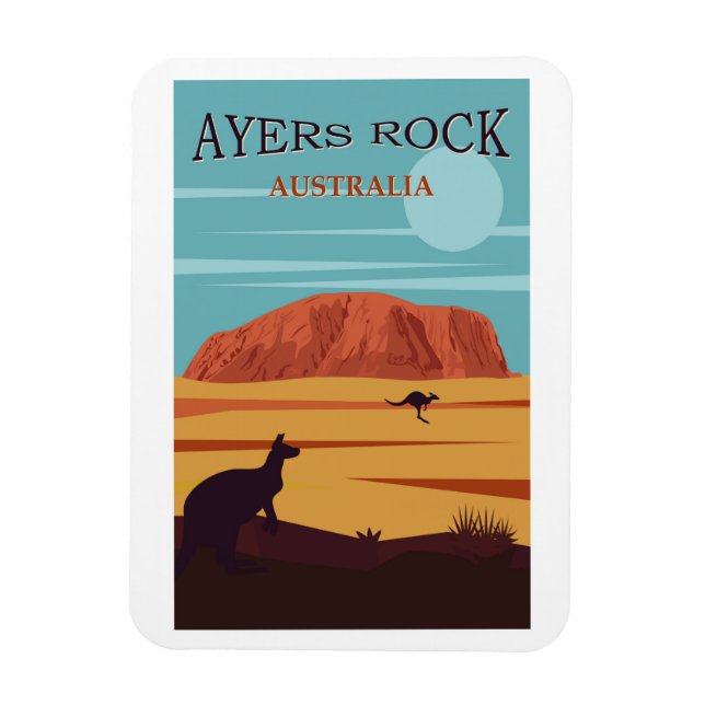 Íman Ayers Rock, Poster de viagens da Austrália (Vertical)