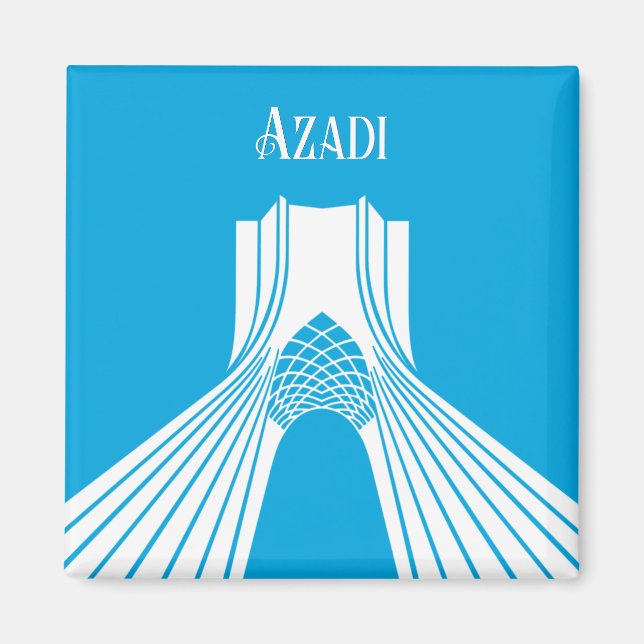 Íman Azadi Tower Turquoise Magnet (Frente)