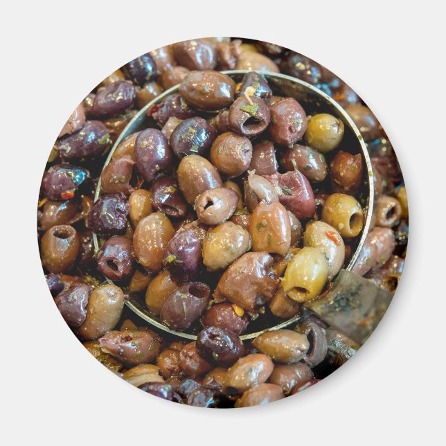 Íman Azeitonas de leccino preto salgadas e salgadas (Frente)