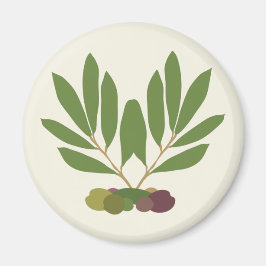 Íman Azeitonas e ramos minimalistas.