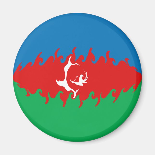 Íman Azerbaijão: Bandeira em Pista (Frente)