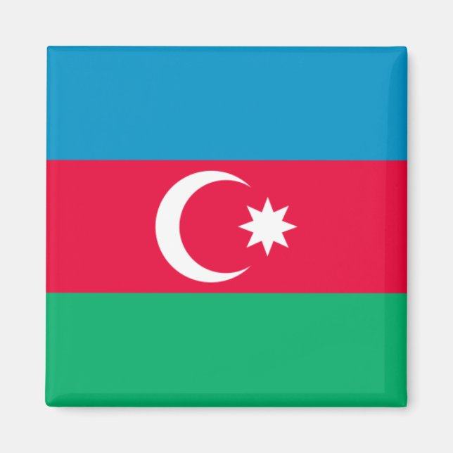 Íman Azerbaijão Flag Magnet (Frente)