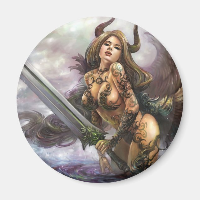 Íman Azmodues Anjos Escuros "Aldornia", Magnet (Frente)