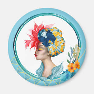 Íman Azul africano do ímã da mulher