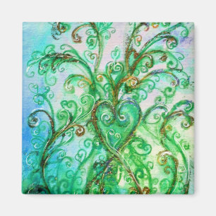 Íman Azul amarelo verde-claro dos FLOURISHES LUNÁTICOS