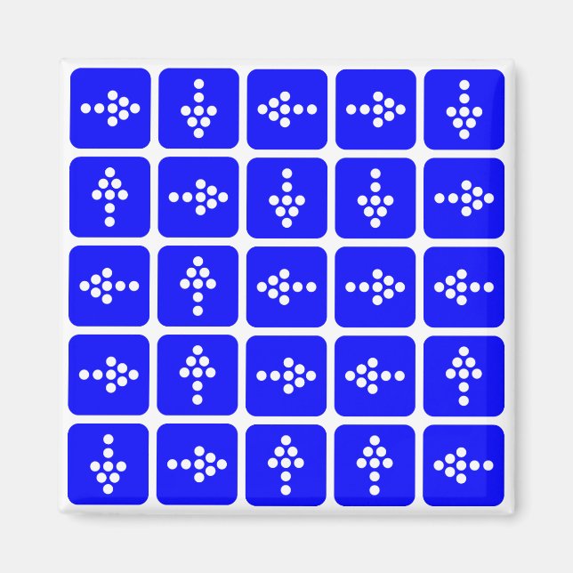 Íman Azul ao quadrado de seta LED (Frente)