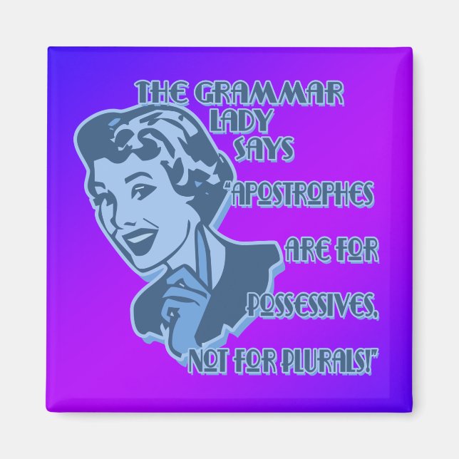 Íman Azul Apostrophos Magnets (Frente)