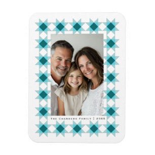 Íman Azul Aqua Azul-Quadro de Estrela Nórdica