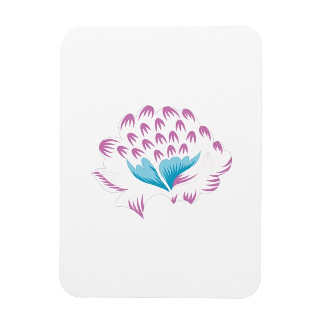 Íman Azul de Cornflower claro, Megenta Céu, Girly (Vertical)