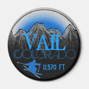 Íman azul de esqui do Vail Colorado