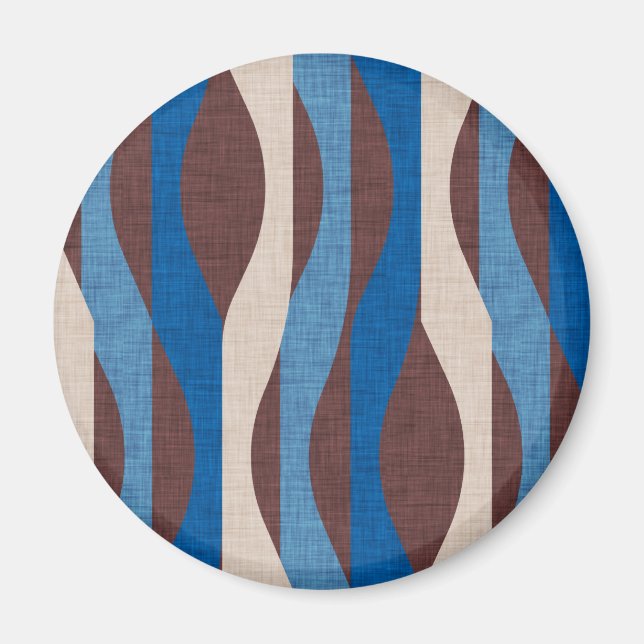 Íman Azul de Stripe de Mod (Frente)