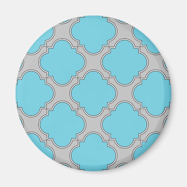 Íman Azul e cinza de Quatrefoil (Frente)