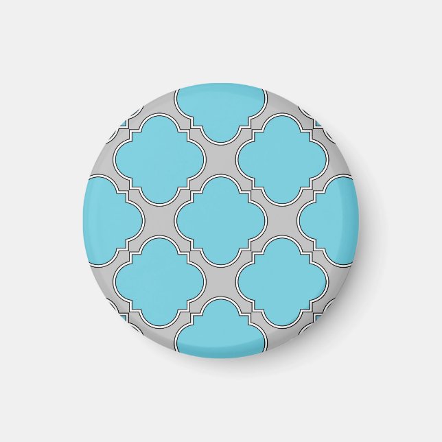 Íman Azul e cinza de Quatrefoil (Frente)
