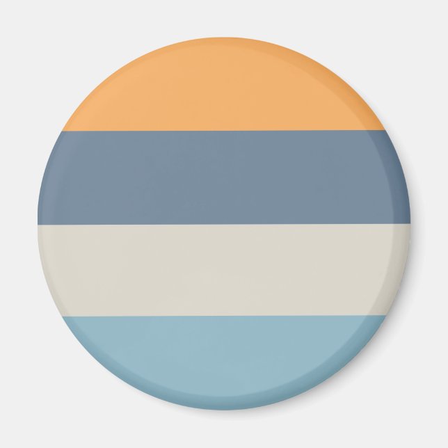 Íman Azul e laranja riscados (Frente)