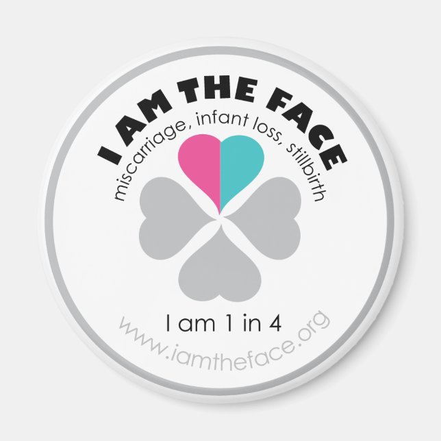 Íman Azul e rosa Eu sou o ímã do rosto (Frente)