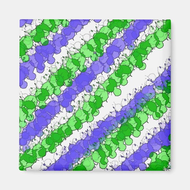 Íman Azul e verde - estripado (Frente)