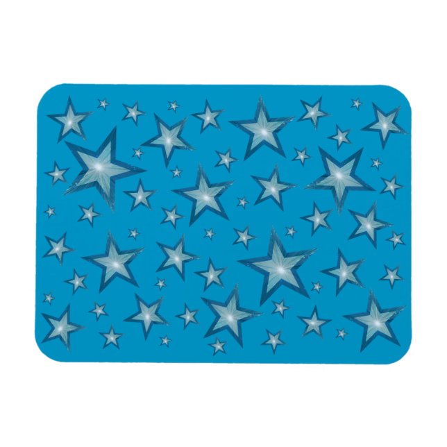 Íman Azul Estrelas flexíveis azul-íman (Horizontal)