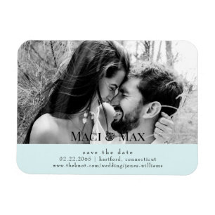 Íman Azul Gelado Casal Foto B/W II Casamento Salve a Da
