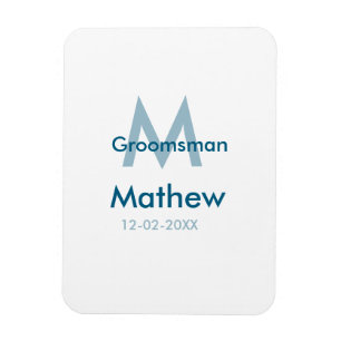 Íman Azul marinho padrinho nome letra data masculino po