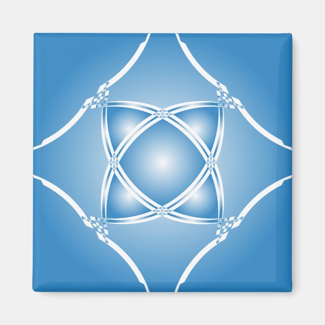 Íman azul para gradiente branco (Frente)