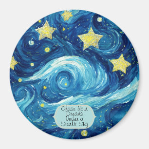 Íman azul personalizado. Presentes noturnos estére