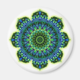 Íman Azul verde Mandala