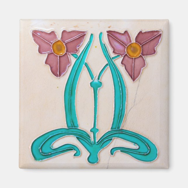 Íman Azulejo Art Nouveau Majolica (Frente)