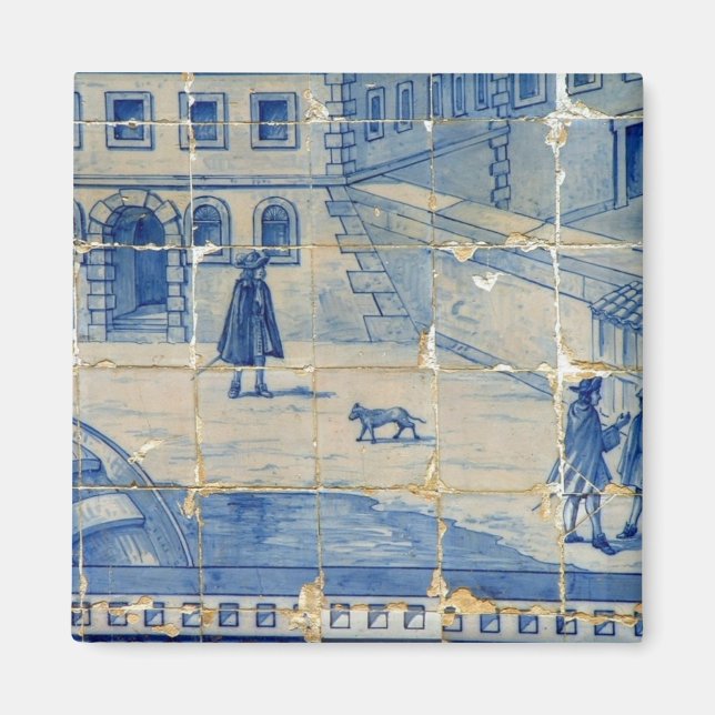 Íman Azulejo azul (Frente)