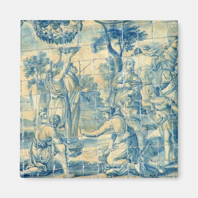 Íman Azulejo azul (Frente)