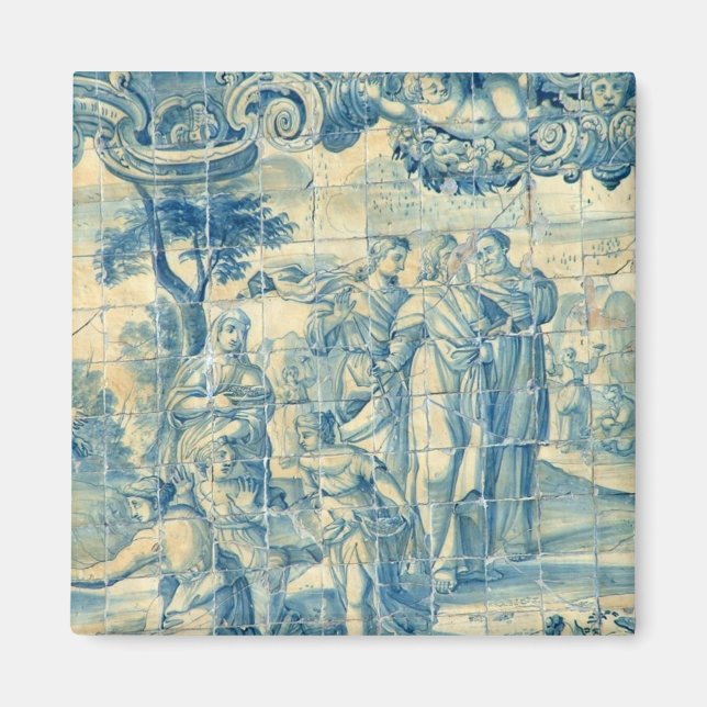 Íman Azulejo azul (Frente)