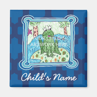 Íman Azulejo Azul - Magneta $ 3,65