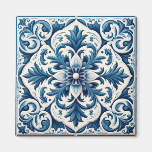 Íman Azulejo azul português