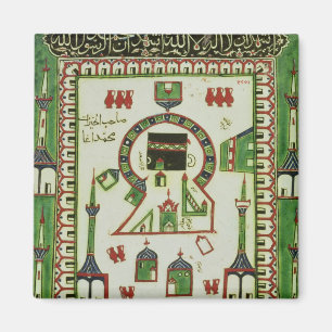 Íman Azulejo com representação de Meca