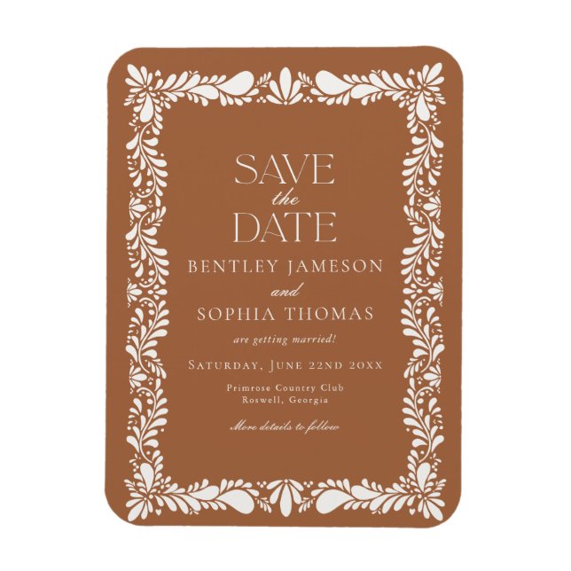 Íman Azulejo de argila Talavera espanhola Festa Save th (Vertical)