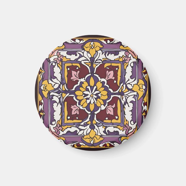 Íman Azulejo roxo (Frente)
