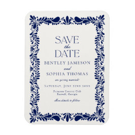 Íman Azulejo Talavera Azul Festa Espanhola Salve a Data