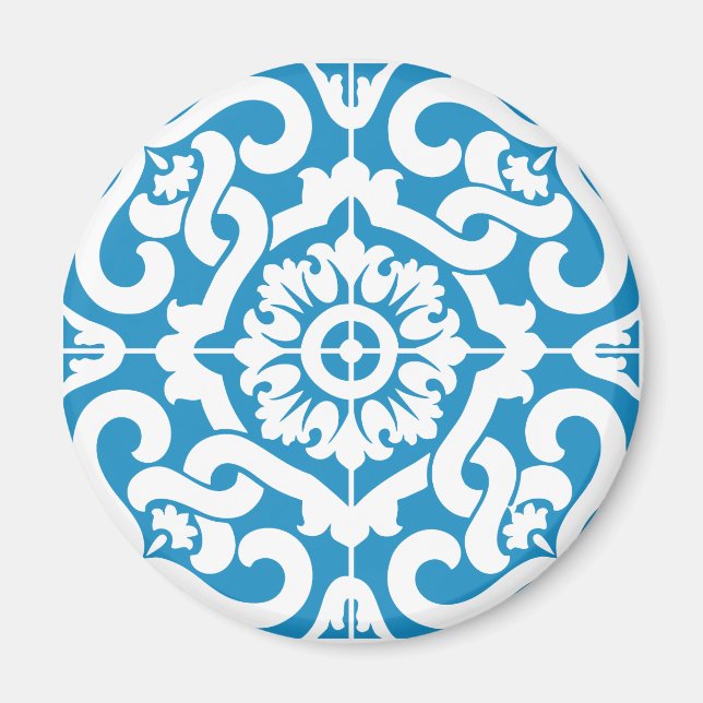 Íman Azulejos azuis portugueses 1 (Frente)