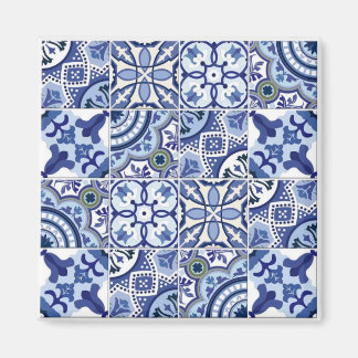 Íman Azulejos brancos e brancos portugueses