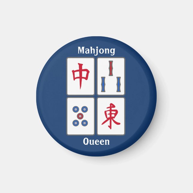 Íman Azulejos de jogos Mahjong - Design Magnet (Frente)