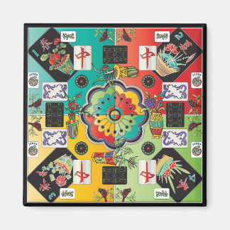 Íman Azulejos de Mah Jongg Ímã