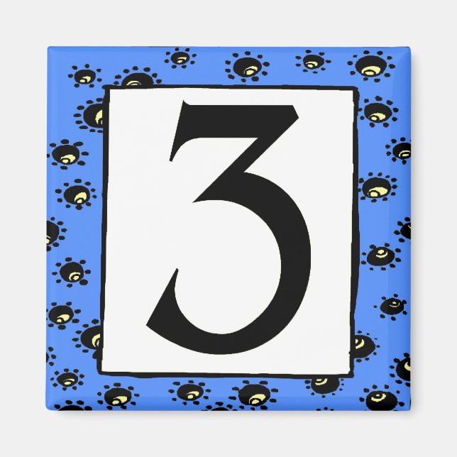 Íman Azulejos de metrô três no Magnet (Frente)