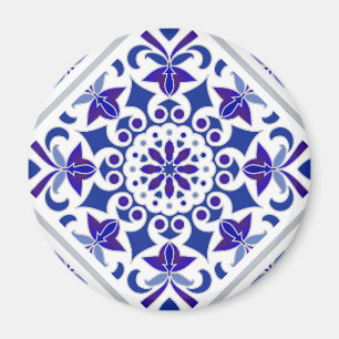 Íman Azulejos Índigo Português Azulejos azuis e brancos