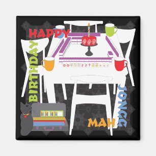 Íman Azulejos Mah Jongg e ímã Mesa