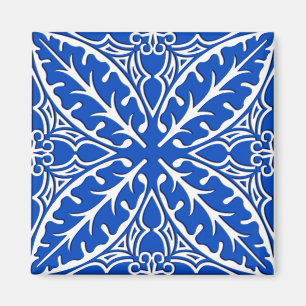 Íman Azulejos marroquinos - azuis cobaltos e branco