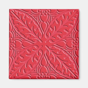 Íman Azulejos marroquinos - vermelho do cinábrio