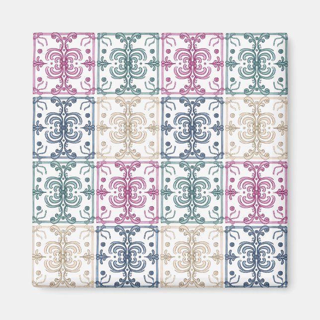 Íman Azulejos Multicolor (Frente)